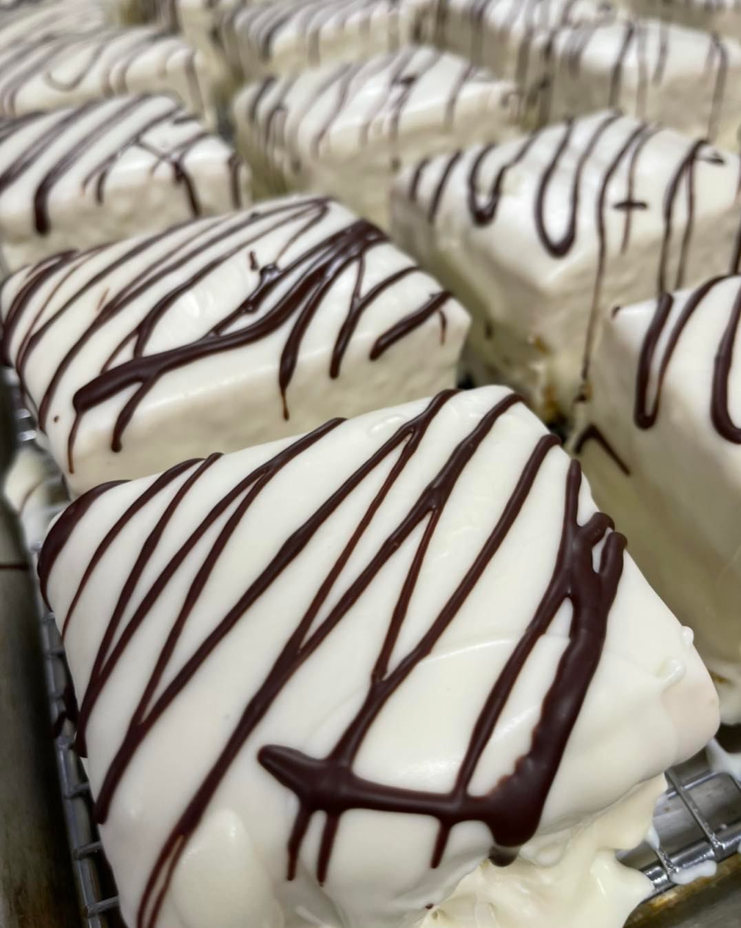 Sugarless Sweets chocolate-topped éclairs with cream filling